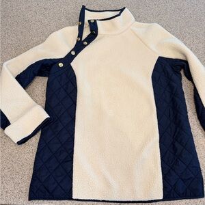 Sail to Sable Ivory Fleece Top